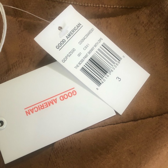 Good American snakeskin suede skinny pants size large or 8/10 NWT - Picture 4 of 5